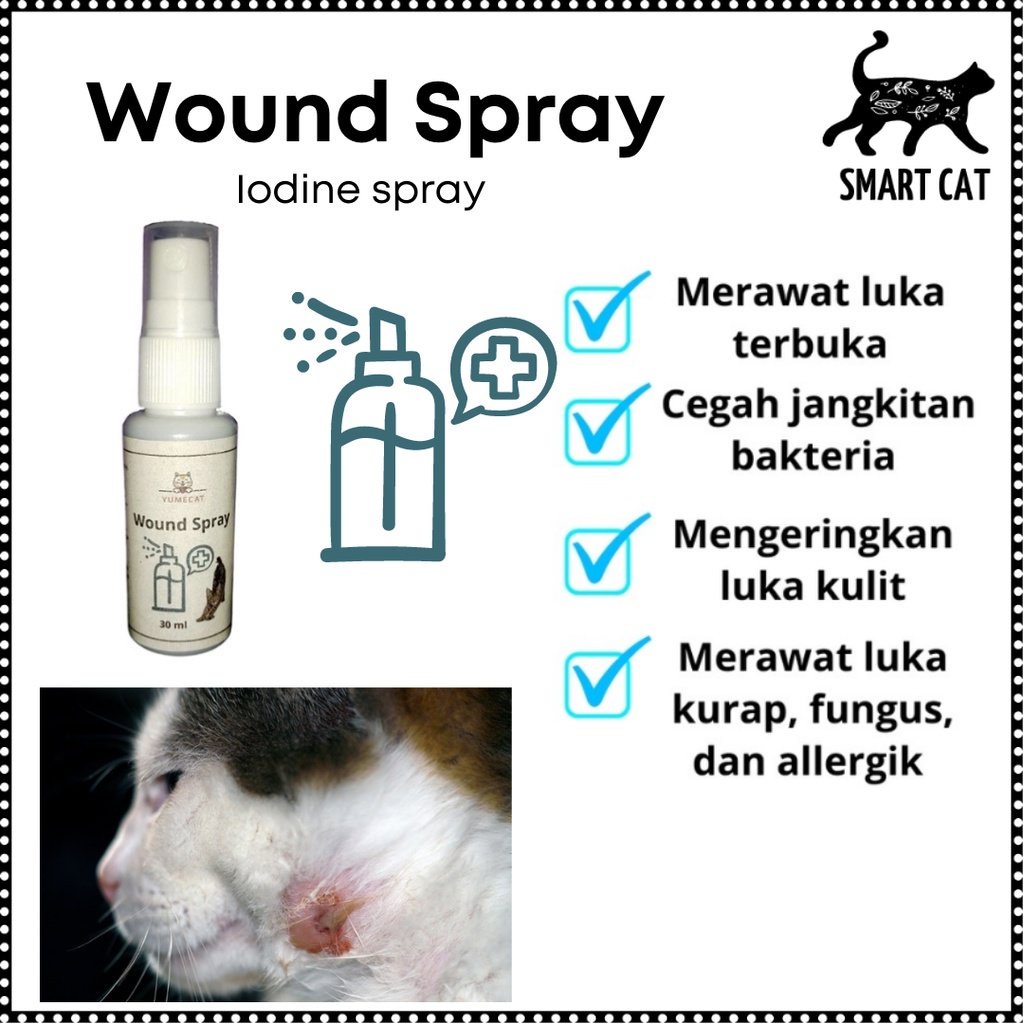 SmartCat Ubat Luka Kucing, Spray Kucing, Cat Spray, Ubat Kurap Kucing