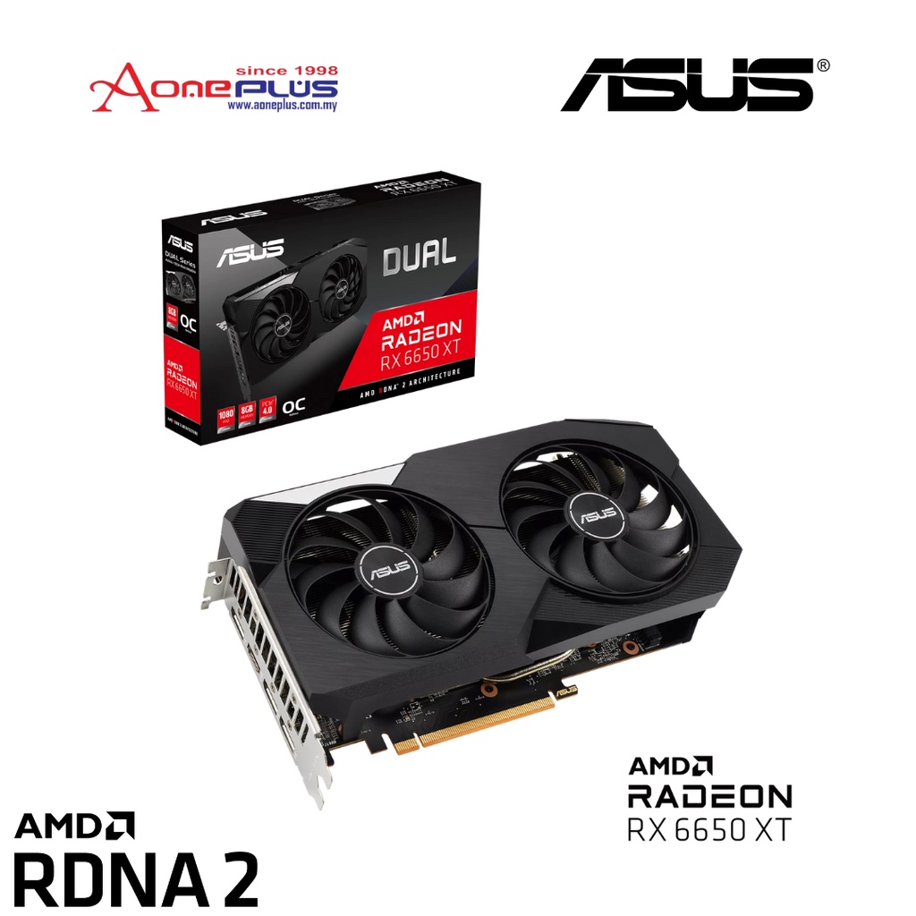 (AONE PLUS SS2) ASUS Dual AMD Radeon RX 6650 XT OC Edition Gaming ...