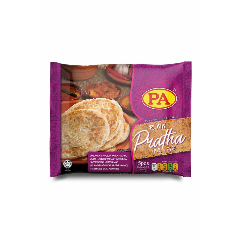 PA Roti Paratha Plain (5pcs x 80g) | Shopee Malaysia