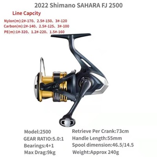 2022 SHIMANO fishing reel SAHARA FJ 1000, 2500, C3000, 4000, C5000 SPINNING  REEL WITH 1 YEAR LOCAL WARRANTY & FREE GIFT