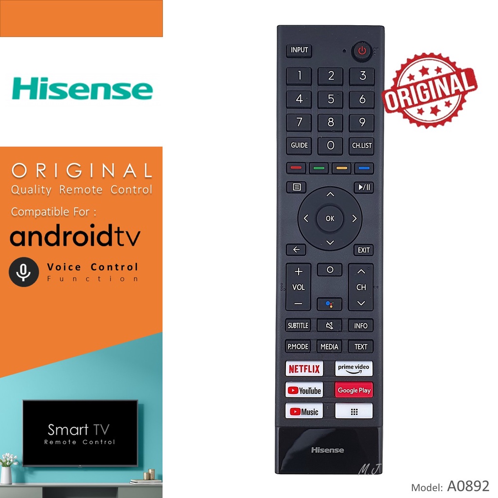 *Original Quality* Compatible For Hisense Android TV Remote Control ...