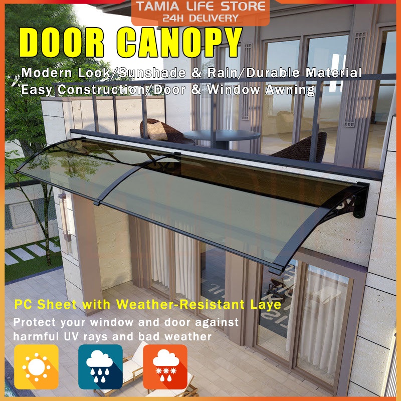 Sun Shade Canopy Sunshield Awning Balcony Roof Canopy Door/Window/Yard