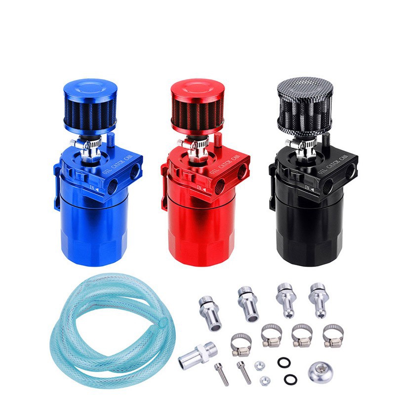 Car Aluminum Reservoir Oil Catch Can Tank Baffled Reservoir With Filter ...