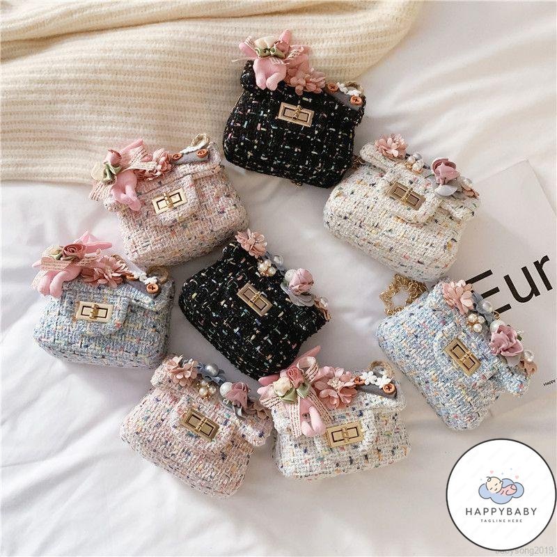 HB Kids Girls Bags Baby Girl Cotton Linen Small Square Mini Handbag Child Sling Bag Cute Crossbody Bag Shopee Malaysia