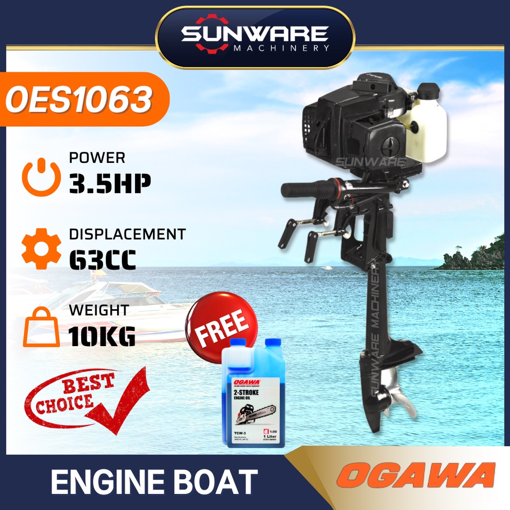 ORIGINAL OGAWA OES1063 63CC Boat Engine Outboard Motor / OGAWA 2 Stroke ...