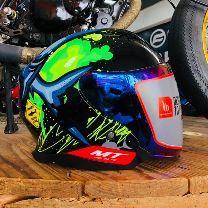 Casco Integrale MT Helmets Thunder 3 SV - Isle Of Man A3 - Opaco Nero/Fluo Giallo - Taglia L
