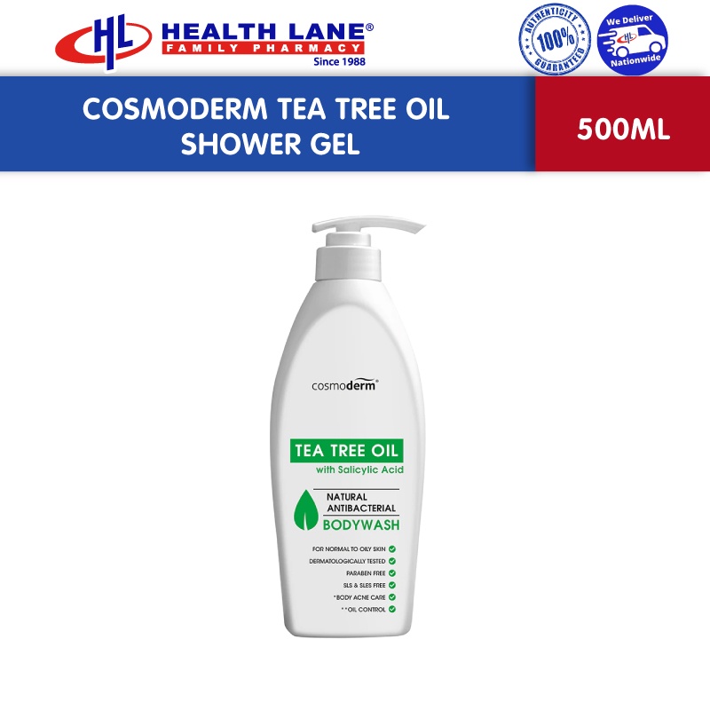 COSMODERM TEA TREE OIL SHOWER GEL (500ML) Shopee Malaysia