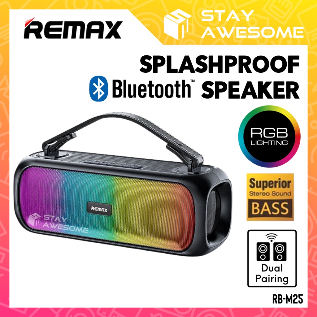 REMAX Wireless Speaker RGB Radio Speaker Bass Portable Speaker ...