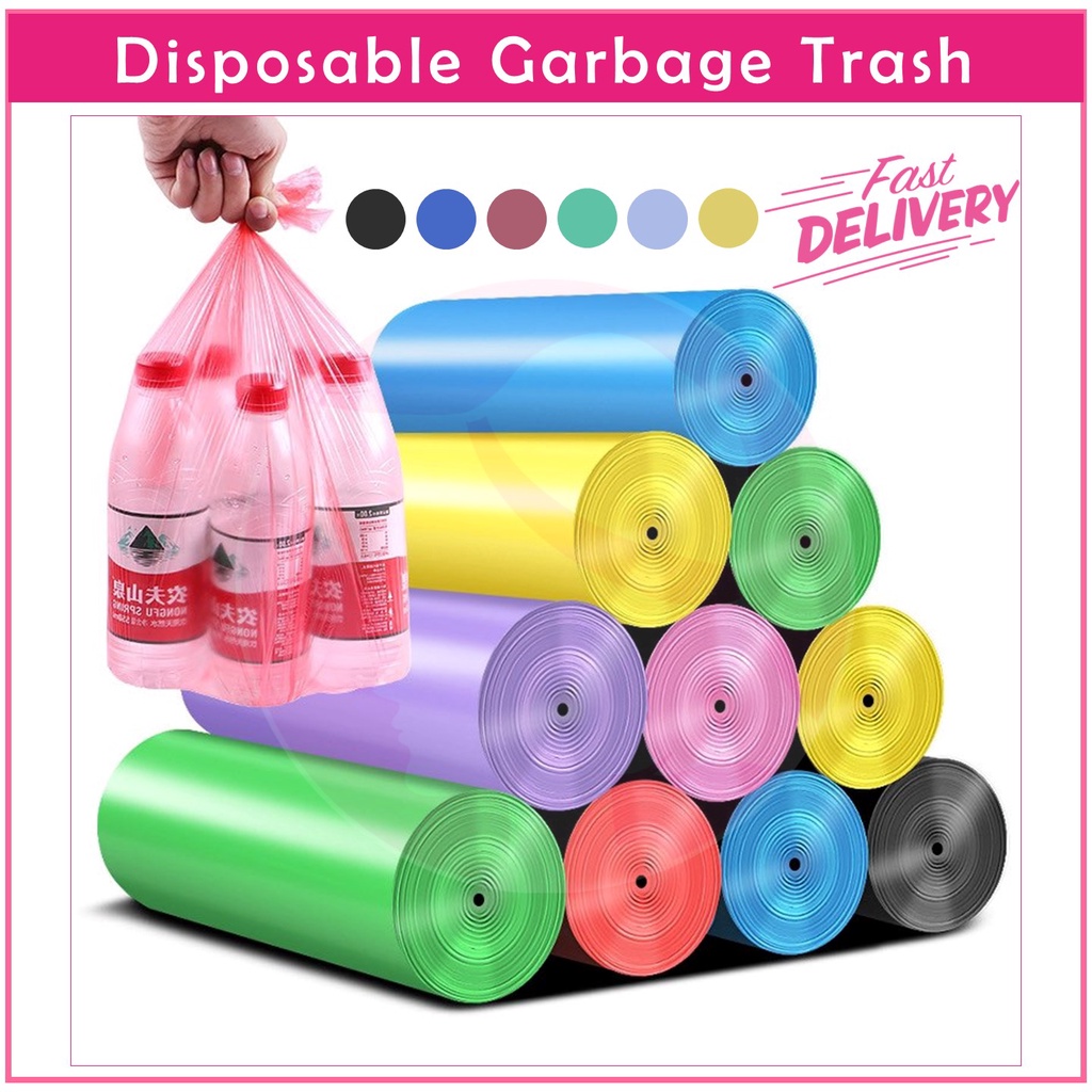 1 ROLLS Garbage Bag Cleaning Trash Bags Dustbin Poop Disposable Diaper ...