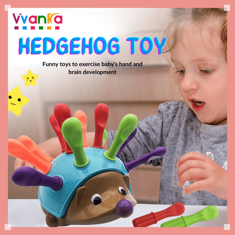 VVANKA [From KL] Hedgehog Toy Kid Focus Training Children's Fine Motor ...