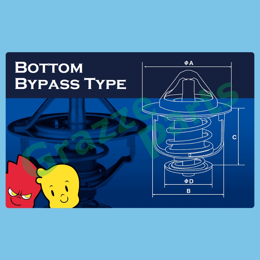 TAMA Made In Japan Radiator Coolant Thermostat WV54NSA-82 for Nissan X ...