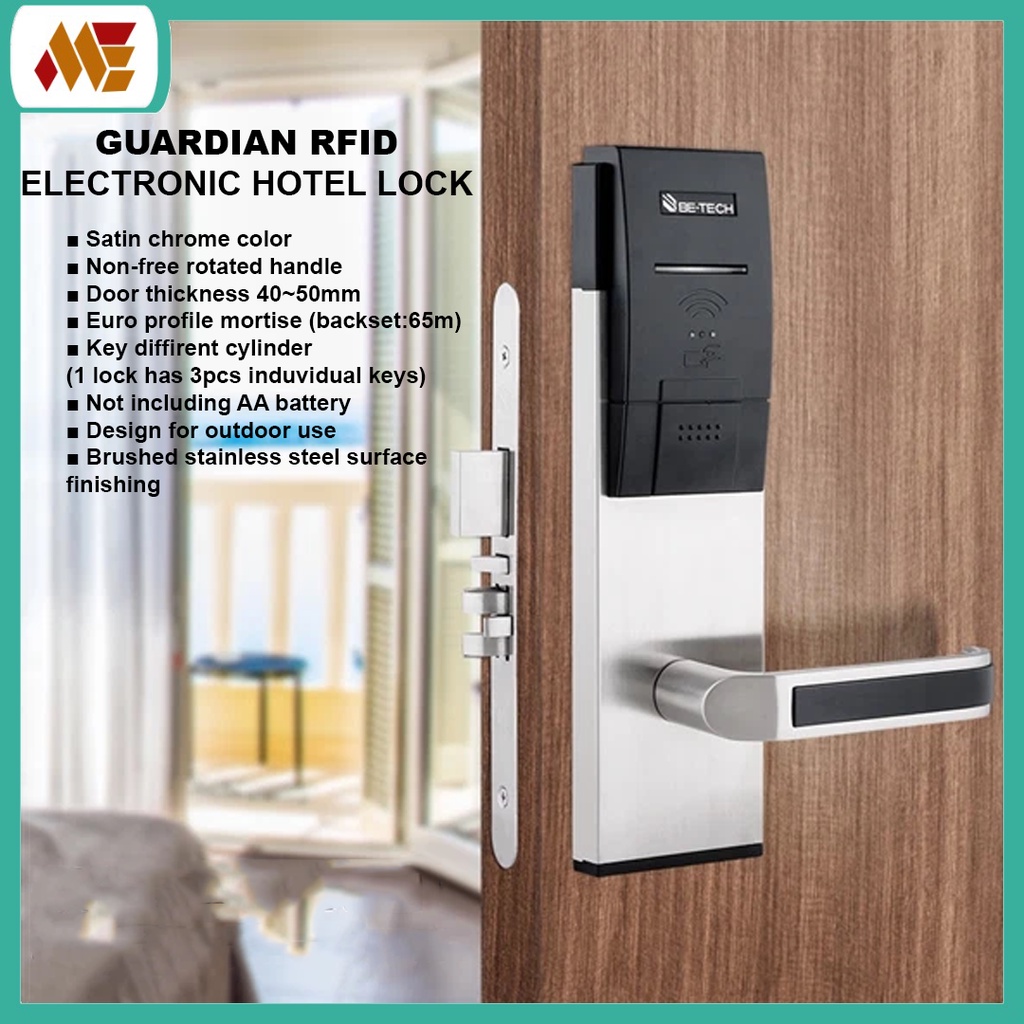 Premium Be-Tech Hotel Door Lock / Homestay Door Lock RFID Card with ...