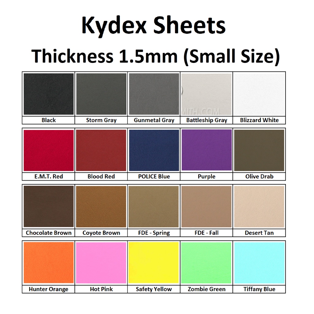 Kydex Material & Supplies Kydex Rivets - Gray 8-9 (1/4) (25
