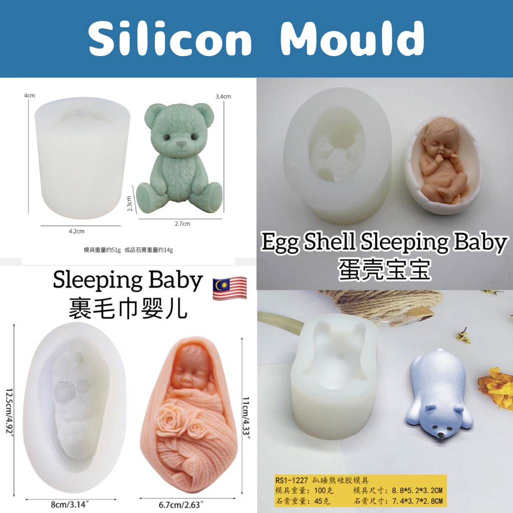 Sleeping baby 3D Silicone Mold - Cake Craft Shop