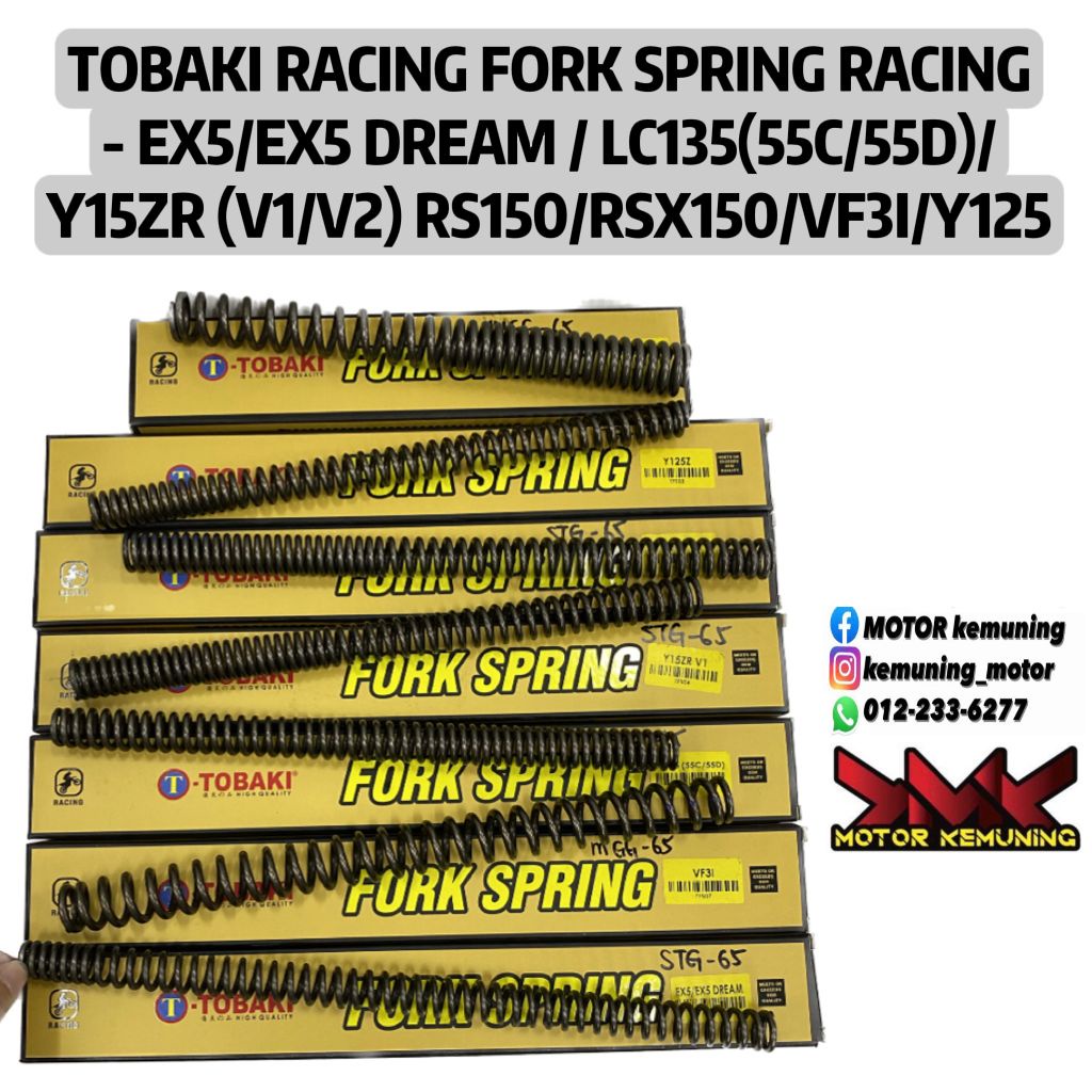 TOBAKI RACING FORK SPRING FORK SPRING RACING- (Y15 V1/V2) /(LC135 55C ...