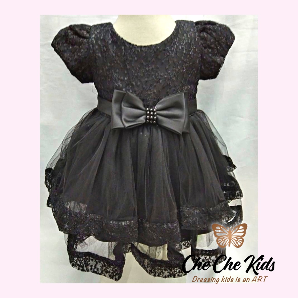 Baby Girl Dress Black Princess Party Dress Tutu Skirt Wedding Birthday