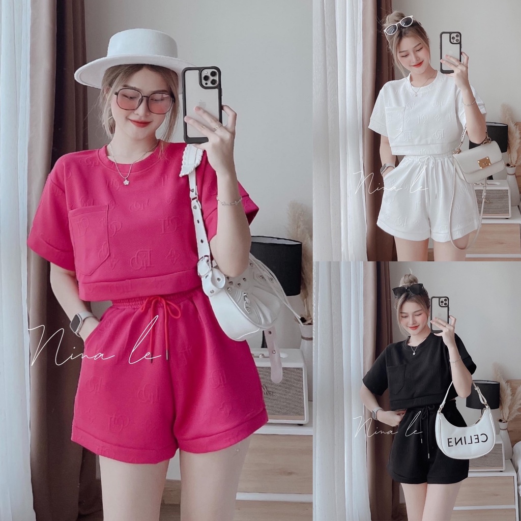 High-Waisted Short  & Crop Outfit Set