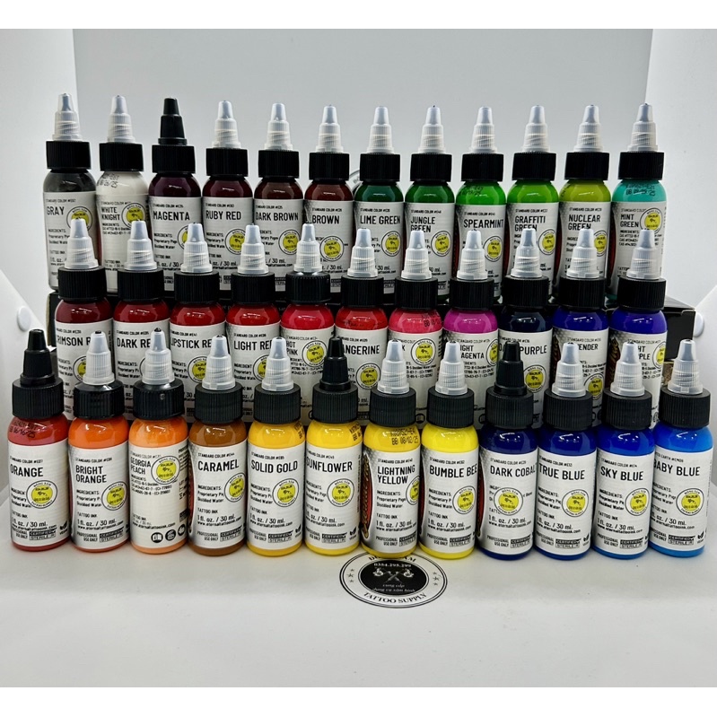 RADIANT Professional Tattoo Inks Set of 40 Colors 1 oz 30 ml Bottles  Authentic