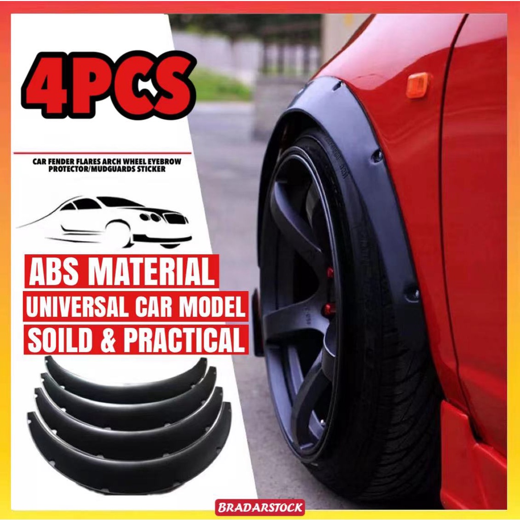 Pcs Universal Tayar Fender Flares Flexible Extra Wide Body Wheel Cover Bumper Cover Tire Tyre