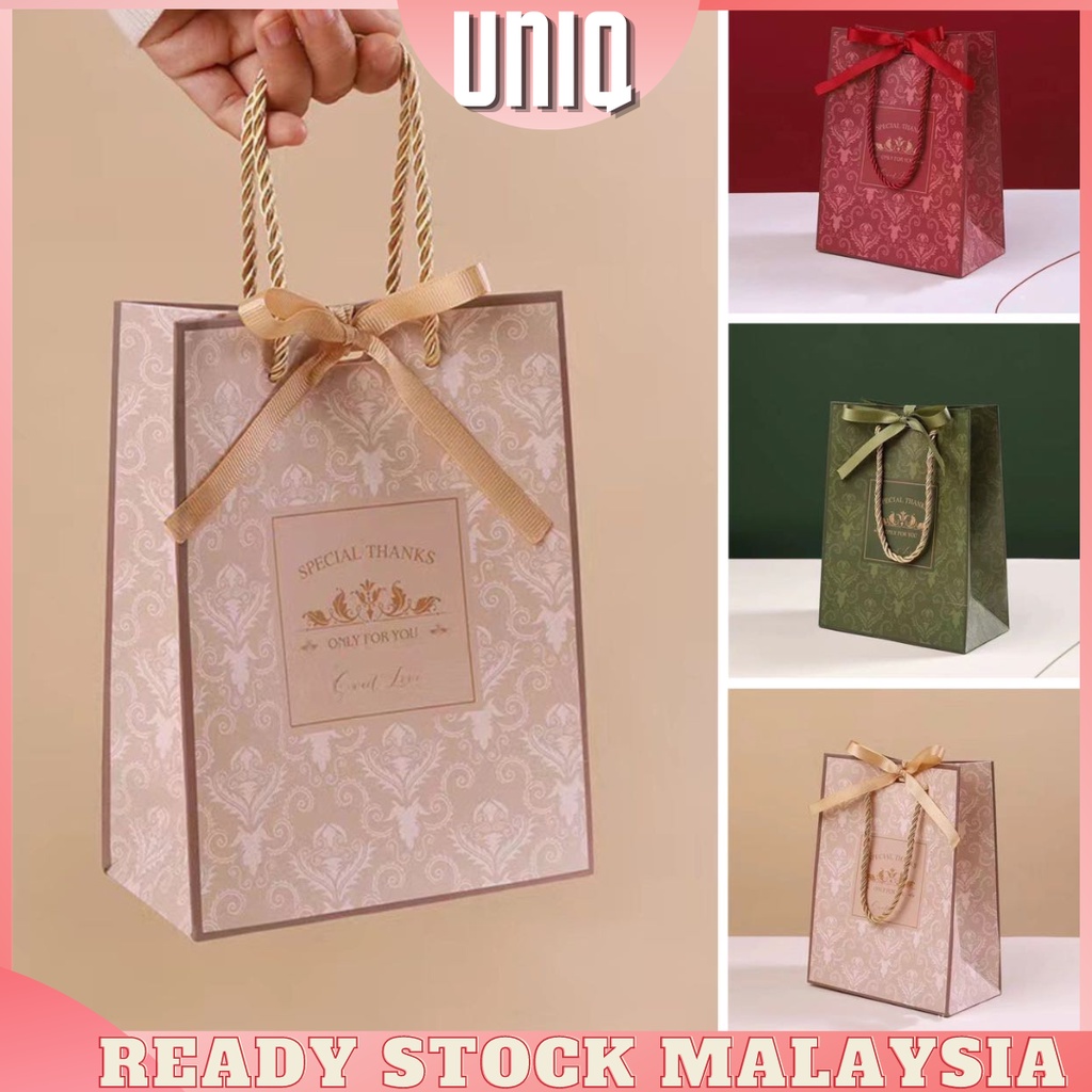 Z1 READY STOCK UNIQ Paper Bag Shopping Bag Gift Bag Retail Bag Colour