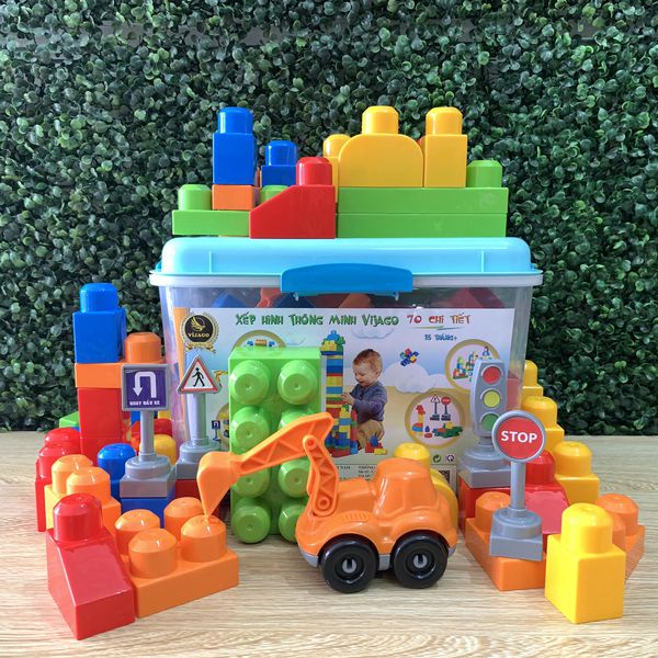 70-piece Assembly Toy with Super Beautiful Large Storage Box Helps ...