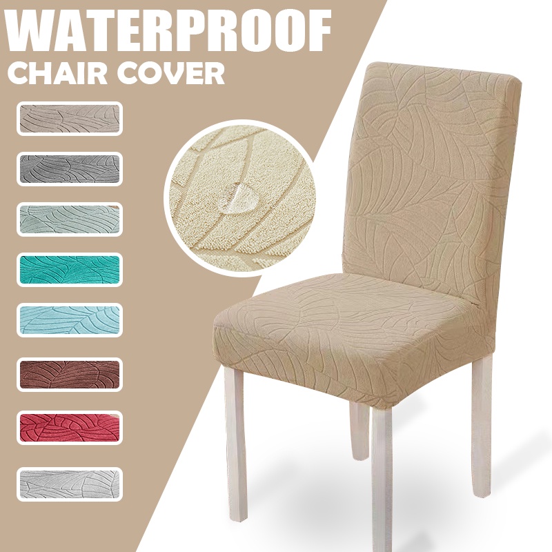 Thickened Waterproof Dining Chair Covers Stretch Elastic Jacquard