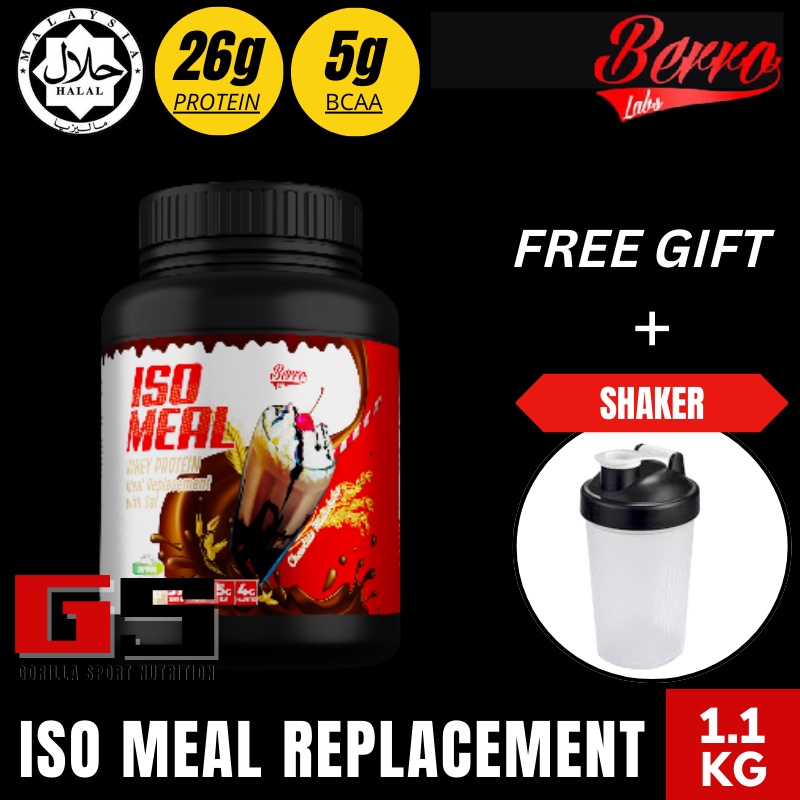 Berro Labs Iso Meal Replacement Protein Oat Whey Protein Food Replace Weight Loss Halal Whey (2