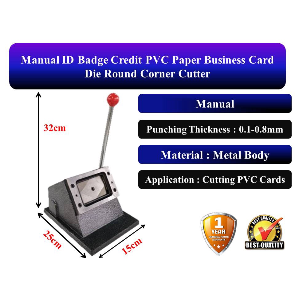 HENVY DUTY PVC ID CARD CUTTER / NAME CARD CUTTER ROUND CORNER [READY