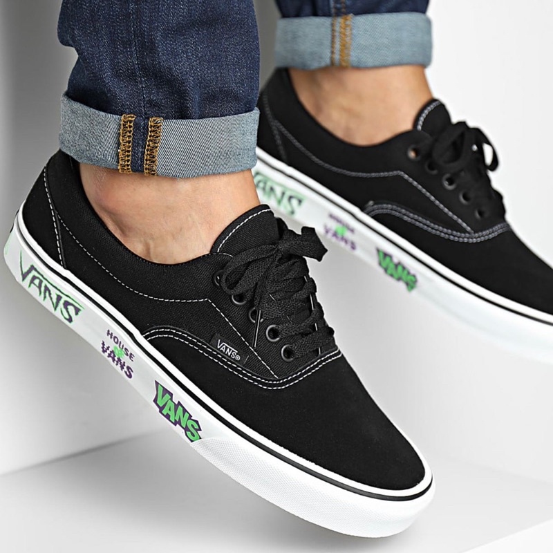 Vans era black and white on feet hotsell