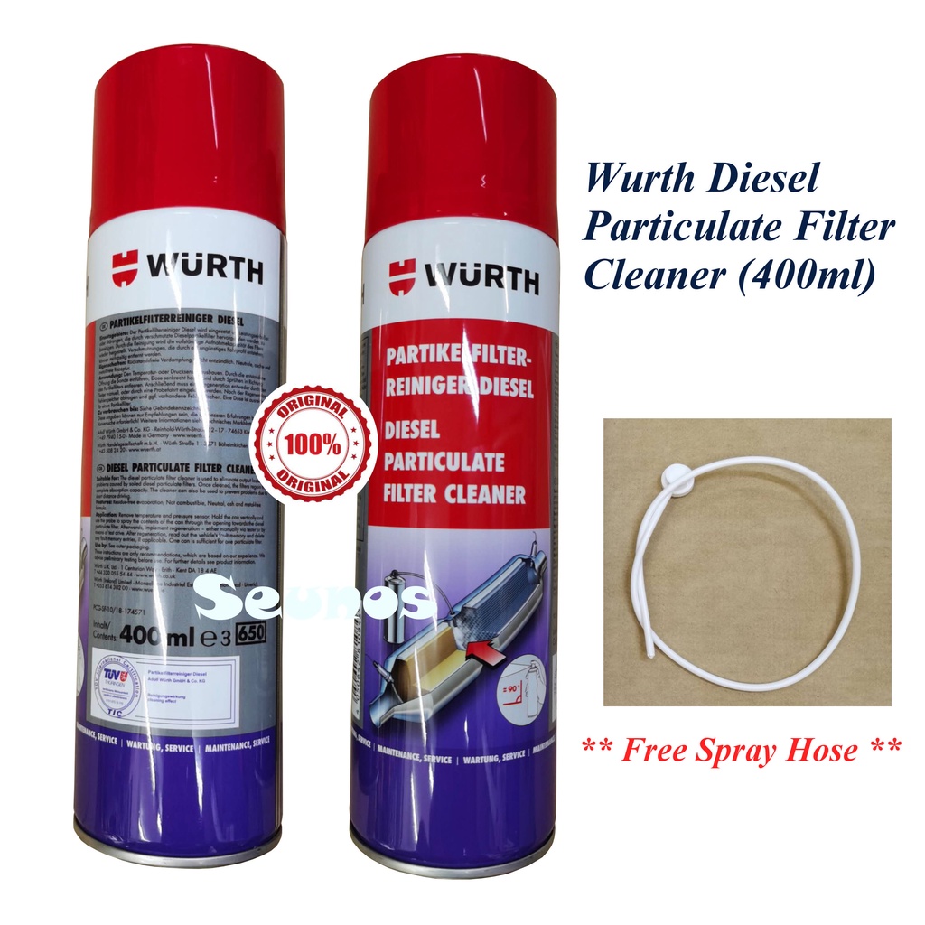 100% Original Wurth Diesel Particulate Filter Cleaner (400ml) | Shopee ...