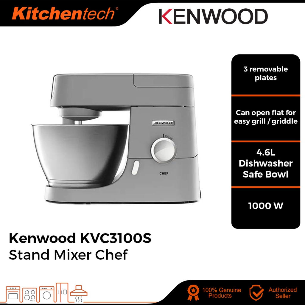 Kenwood KVC3100S Chef Stand Mixer with 4.6L Bowl - Silver