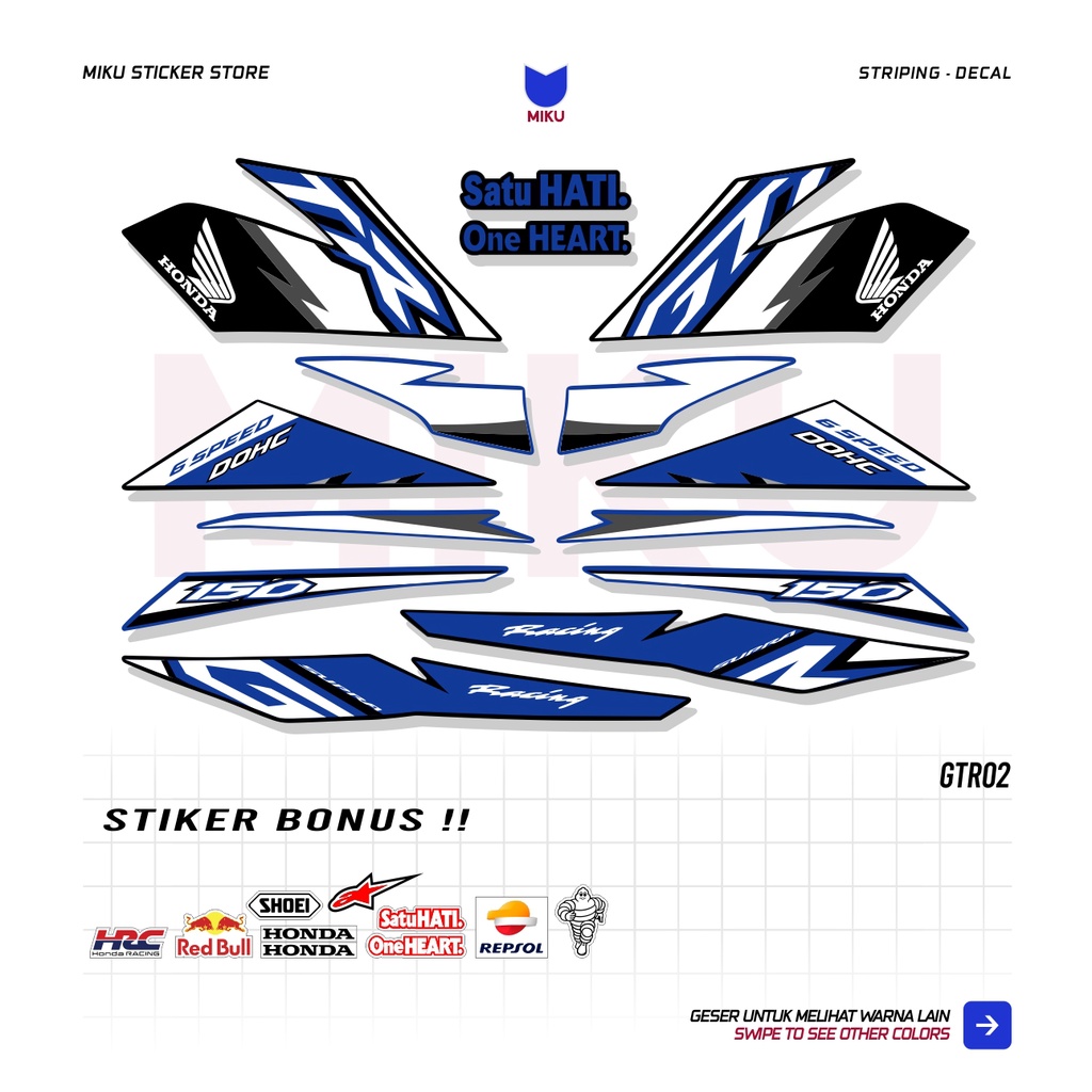 Striping STICKER GTR 150 VARIATION Of Original MOTIF Colorful SPECIAL ...