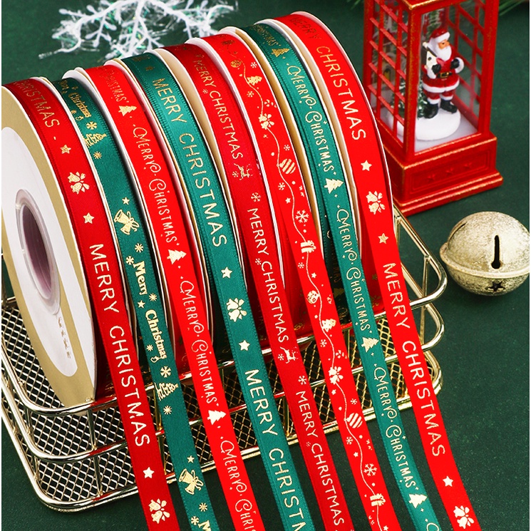 10meter/25meter Christmas Ribbon Christmas Gift Box Packaging ...