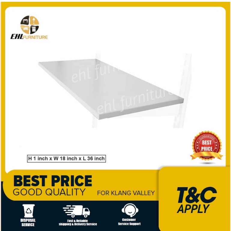 EHL FURNITURE Metal Full Height / Glass sliding / Sliding SHELVE ONLY