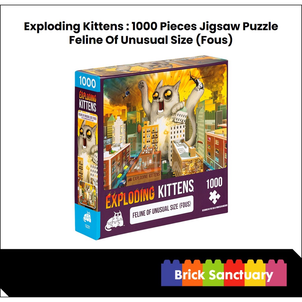 Exploding Kittens : 1000 Pieces Jigsaw Puzzle - Feline Of Unusual Size ...