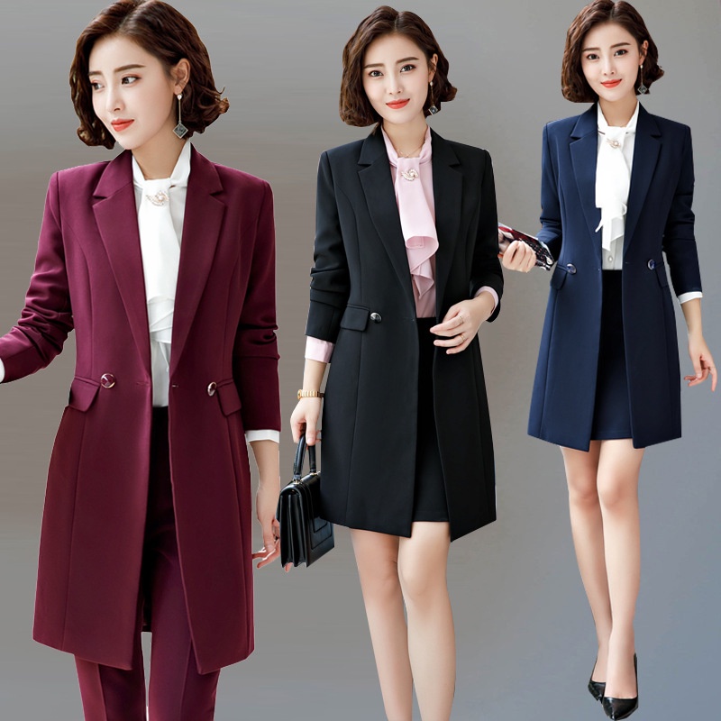 ((Extended Jacket+Pants 2-Piece Set) Autumn Winter High-End Women's ...