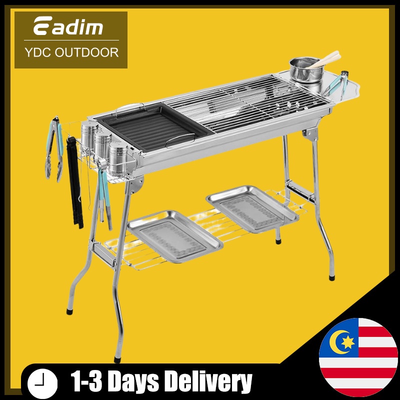 BBQ grill outdoor stainless steel grill BBQ charcoal grill portable