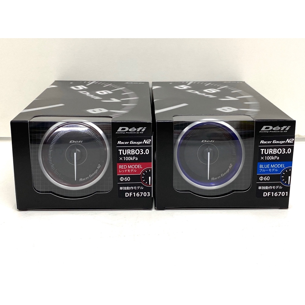 Defi Racer Gauge N2 3.0 Bar Boost Meter (60mm) Red PN DF16703