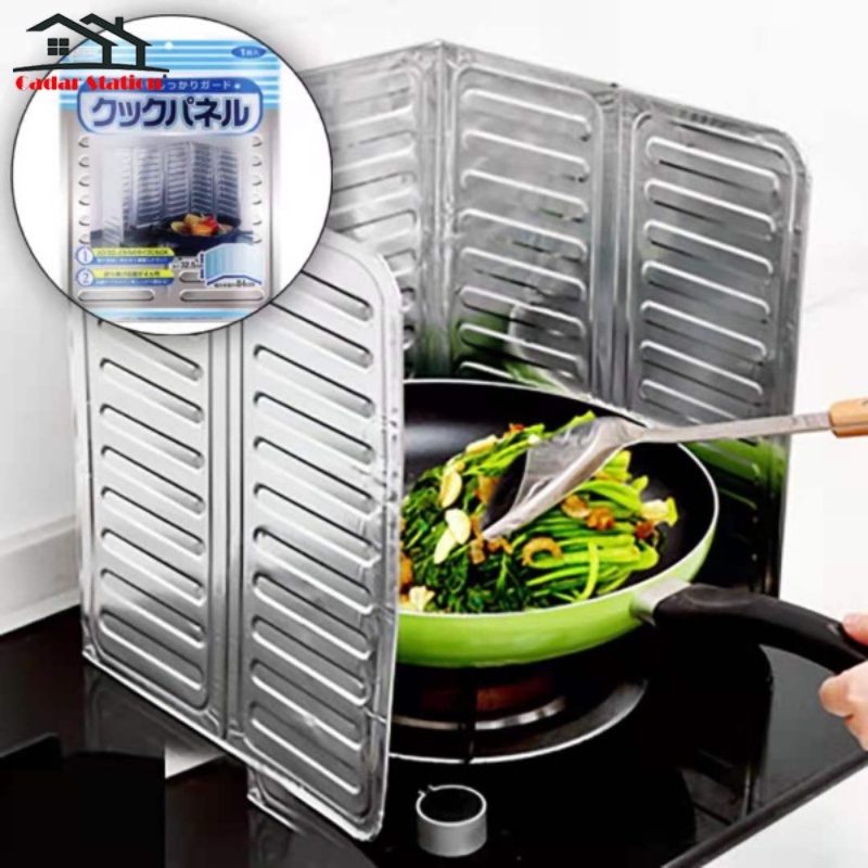 CS_Japan Oil Splash Guard Aluminum Foil Stove Shield Oil Splatter