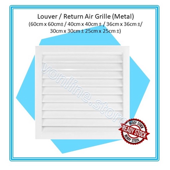 Metal Louver /Return Air Grille (60cm x 60cm/40cm x40cm/36cm x 36cm ...