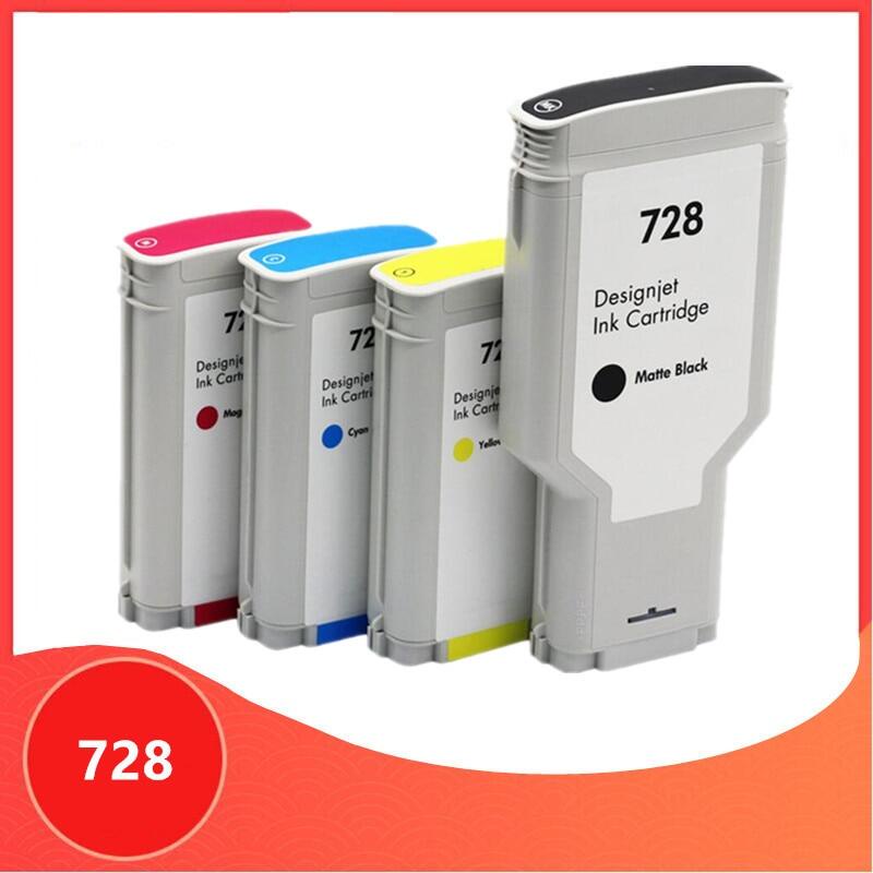 DoorStepInk Compatible Ink Cartridges 4-Pack For HP 728 – 300mL MB, 130mL CMY, USA Made