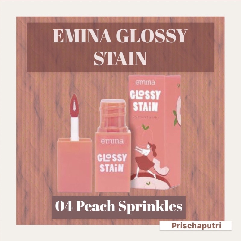 Emina GLOSSY STAIN 3g NEW LIP TINT AUTUMN BELL APPLE SHOWER