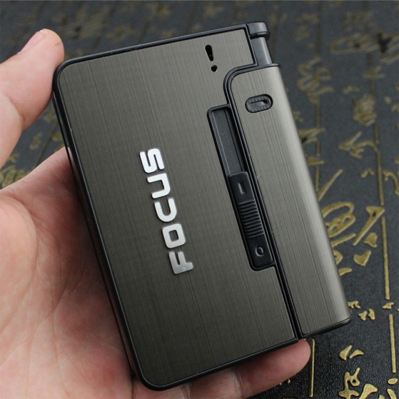 cigarette case shopee FOCUS Portable Metal Case Creative Automatic Holder Box Gadget For Men Gift