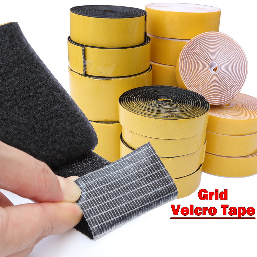 Heavy Duty Grid Tape Velcro Tape Quickly Stick Selfadhesive Velcro Strap for Home Living