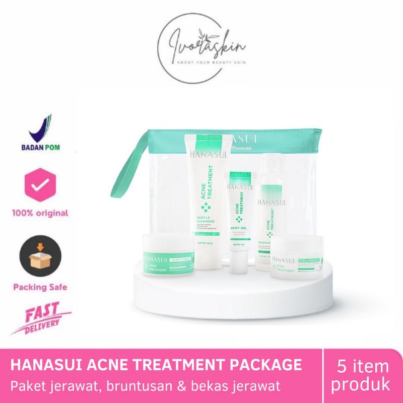 Hanasui SKINCARE PACKAGE ACNE TREATMENT SERIES Contents 5pcs | Shopee