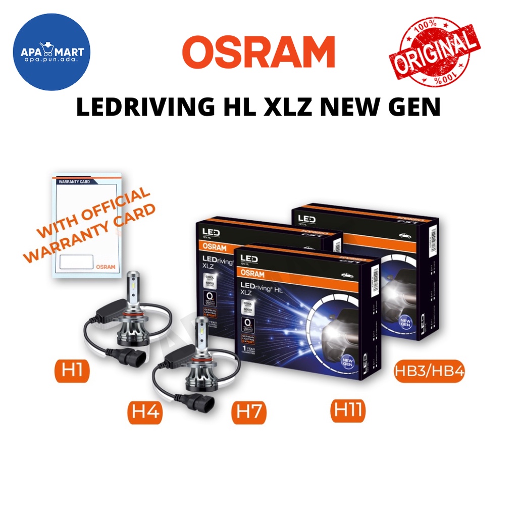 Genuine Osram LEDriving HL XLZ New Gen LED Bulb Set (2 pcs) H4 H7 H8