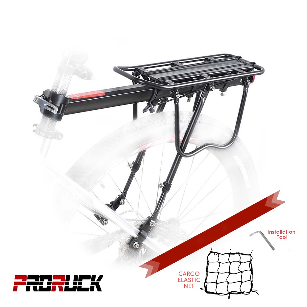 Bike Rear Rack Bicycle Carrier Rack Aluminum Mountain Bike MTB Road Bike Pannier Rack with Cargo