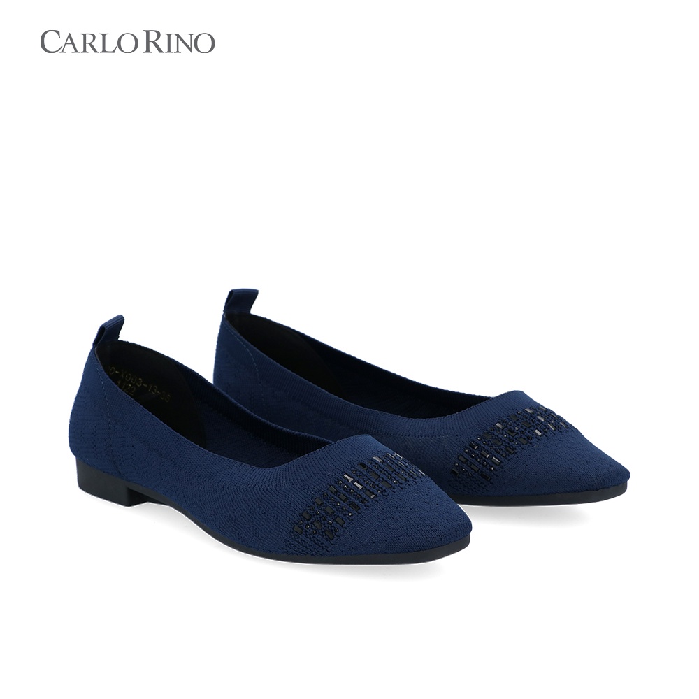 Carlo Rino Millie Ballerina Flats Dark Blue Shopee Malaysia