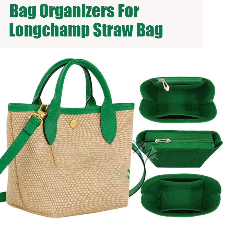 Felt insert bag Organizers for Longchamp Bag Mini Straw Bag Storage Liner Bag Support Shopee