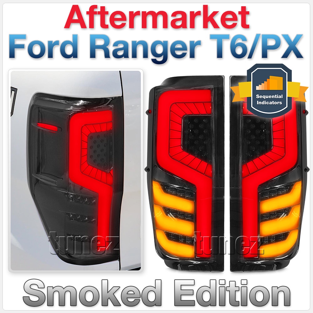 NEW Smoke Sequential LED Tail Light Rear Lamp For Ford Ranger T6 Mk1 ...
